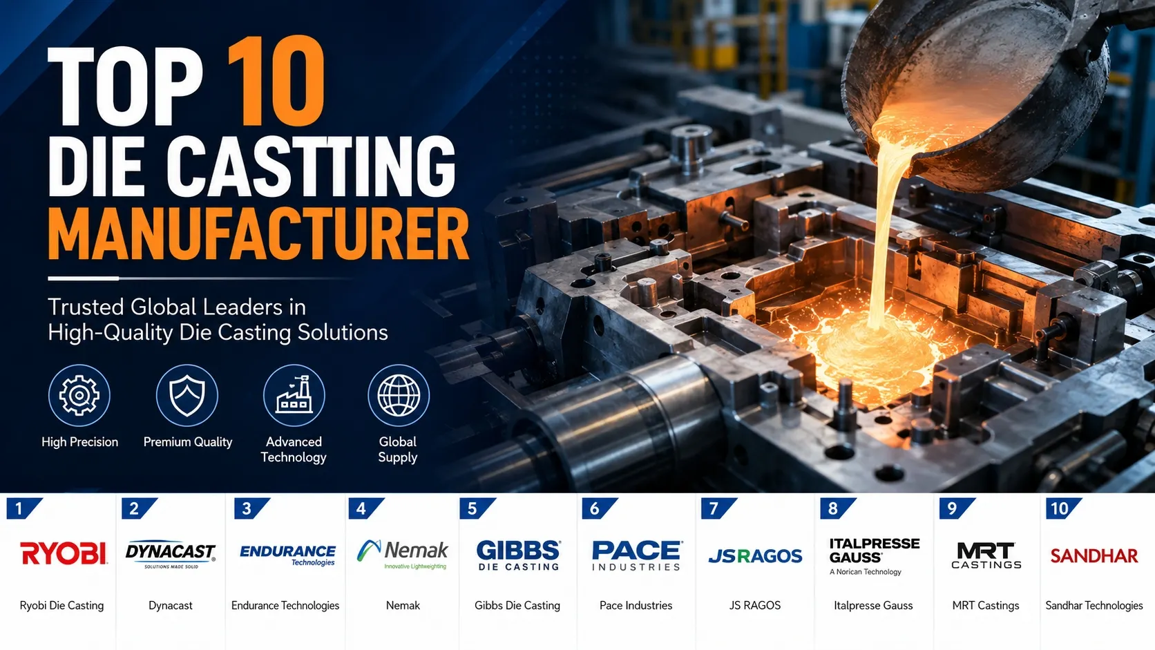 top 10 die casting manufacturer